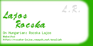 lajos rocska business card